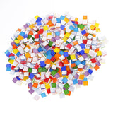 Maxbell 390 Piece Multicolor Square Vitreous Glass Mosaic Tiles Tessera for DIY Crafts 10x10mm - Aladdin Shoppers