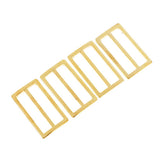 Maxbell 8Pcs Tri-Glide Adjustable Buckles Strap Slide 3 Bar Adjusters Gold Silver
