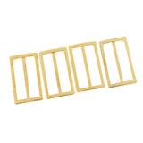 Maxbell 8Pcs Tri-Glide Adjustable Buckles Strap Slide 3 Bar Adjusters Gold Silver