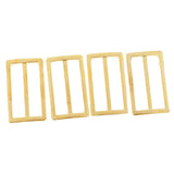 Maxbell 8Pcs Tri-Glide Adjustable Buckles Strap Slide 3 Bar Adjusters Gold Silver