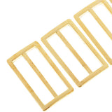 Maxbell 8Pcs Tri-Glide Adjustable Buckles Strap Slide 3 Bar Adjusters Gold Silver