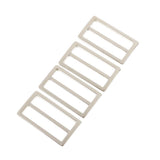 Maxbell 8Pcs Tri-Glide Adjustable Buckles Strap Slide 3 Bar Adjusters Gold Silver