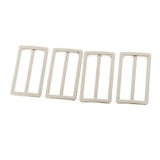 Maxbell 8Pcs Tri-Glide Adjustable Buckles Strap Slide 3 Bar Adjusters Gold Silver