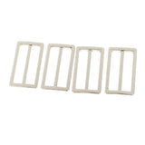 Maxbell 4 Pieces Tri-Glide Adjustable Buckles Strap Slide 3 Bar Adjusters Silver - Aladdin Shoppers