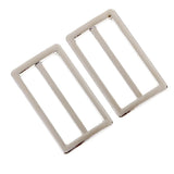 Maxbell 8Pcs Tri-Glide Adjustable Buckles Strap Slide 3 Bar Adjusters Gold Silver