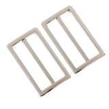 Maxbell 4 Pieces Tri-Glide Adjustable Buckles Strap Slide 3 Bar Adjusters Silver - Aladdin Shoppers