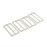 Maxbell 8Pcs Tri-Glide Adjustable Buckles Strap Slide 3 Bar Adjusters Gold Silver