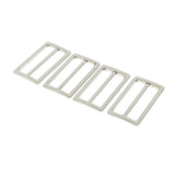 Maxbell 8Pcs Tri-Glide Adjustable Buckles Strap Slide 3 Bar Adjusters Gold Silver