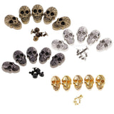 Maxbell 5 Set Skull Head Screwback Studs Punk Rivets for Bag Shoes Leathercraft Bronze - Aladdin Shoppers