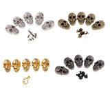 Maxbell 5 Set Skull Head Screwback Studs Punk Rivets for Bag Shoes Leathercraft Bronze - Aladdin Shoppers
