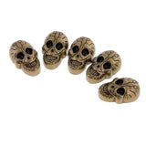 Maxbell 5 Set Skull Head Screwback Studs Punk Rivets for Bag Shoes Leathercraft Bronze