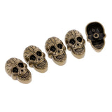 Maxbell 5 Set Skull Head Screwback Studs Punk Rivets for Bag Shoes Leathercraft Bronze - Aladdin Shoppers
