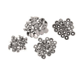 Maxbell 90 Sets Metal Snap Buttons Press Stud Popper Fasteners Sliver Bronze Black