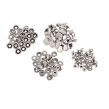 Maxbell 90 Sets Metal Snap Buttons Press Stud Popper Fasteners Sliver Bronze Black