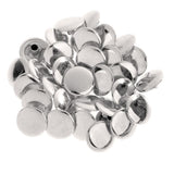 Maxbell 90 Sets Metal Snap Buttons Press Stud Popper Fasteners Sliver Bronze Black