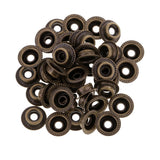 Maxbell 90 Sets Metal Snap Buttons Press Stud Popper Fasteners Sliver Bronze Black