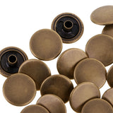 Maxbell 90 Sets Metal Snap Buttons Press Stud Popper Fasteners Sliver Bronze Black