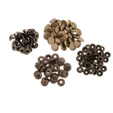 Maxbell 90 Sets Metal Snap Buttons Press Stud Popper Fasteners Sliver Bronze Black