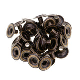 Maxbell 90 Sets Metal Snap Buttons Press Stud Popper Fasteners Sliver Bronze Black