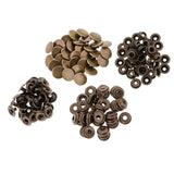 Maxbell 90 Sets Metal Snap Buttons Press Stud Popper Fasteners Sliver Bronze Black