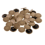 Maxbell 90 Sets Metal Snap Buttons Press Stud Popper Fasteners Sliver Bronze Black