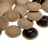 Maxbell 90 Sets Metal Snap Buttons Press Stud Popper Fasteners Sliver Bronze Black