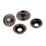 Maxbell 90 Sets Metal Snap Buttons Press Stud Popper Fasteners Sliver Bronze Black