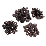 Maxbell 90 Sets Metal Snap Buttons Press Stud Popper Fasteners Sliver Bronze Black