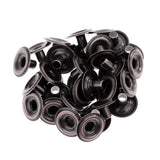 Maxbell 90 Sets Metal Snap Buttons Press Stud Popper Fasteners Sliver Bronze Black