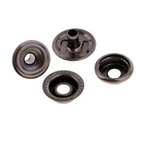 Maxbell 90 Sets Metal Snap Buttons Press Stud Popper Fasteners Sliver Bronze Black