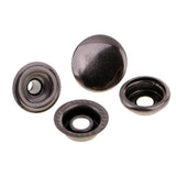 Maxbell 90 Sets Metal Snap Buttons Press Stud Popper Fasteners Sliver Bronze Black