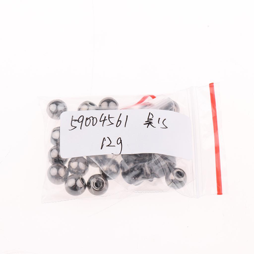 Maxbell 20 Sets Pearl Bead Rivet Studs Buttons Garment Accessories black