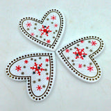 Maxbell 50pcs Wooden Printed Snowflake Christmas Buttons for Clothing Embellishments