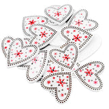 Maxbell 50pcs Wooden Printed Snowflake Christmas Buttons for Clothing Embellishments