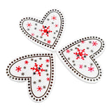 Maxbell 50pcs Wooden Printed Snowflake Christmas Buttons for Clothing Embellishments