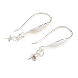 2 Pieces Jewelry Making Findings 925 Sterling Silver Earring Findings Earring Flower Hook Earwire For Pearl Beads Crystal DIY Accessories