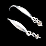 2 Pieces Jewelry Making Findings 925 Sterling Silver Earring Findings Earring Flower Hook Earwire For Pearl Beads Crystal DIY Accessories