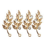 10pcs Flower Rhinestone Button Flatback Embellishment Crafts for Bridal Gold