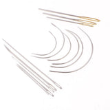 Maxbell 24Pcs/Set Hand Sewing Curved Needles & Threads for Carpet Repair Upholstery