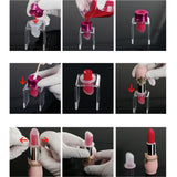 Maxbell Lipstick DIY Mold Filling Ring Holder Lip Balm Mould Make Up Tool Heart