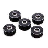 Maxbell 50Pcs Black & White Bobbins and Sewing Thread with Case for Brother Singer