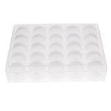 Maxbell 50Pcs Black & White Bobbins and Sewing Thread with Case for Brother Singer