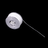 Maxbell 50Pcs Black & White Bobbins and Sewing Thread with Case for Brother Singer