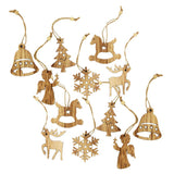 Maxbell 24pcs Assorted Wooden Christmas Tree Hanging Decoration Xmas Ornaments