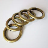 Maxbell 10Pcs Round Push Gate Snap Hooks Spring Ring Clasp Carabiner Bronze Silver