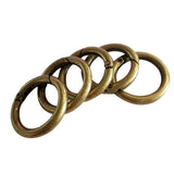 Maxbell 10Pcs Round Push Gate Snap Hooks Spring Ring Clasp Carabiner Bronze Silver