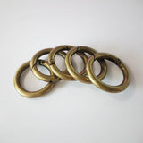 Maxbell 10Pcs Round Push Gate Snap Hooks Spring Ring Clasp Carabiner Bronze Silver