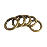 Maxbell 10Pcs Round Push Gate Snap Hooks Spring Ring Clasp Carabiner Bronze Silver