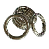 Maxbell 10Pcs Round Push Gate Snap Hooks Spring Ring Clasp Carabiner Bronze Silver