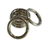 Maxbell 10Pcs Round Push Gate Snap Hooks Spring Ring Clasp Carabiner Bronze Silver